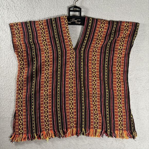 Elephant Jungle Sanctuary Woven Tunic Top Women’s Size M Colorful Aztec Hippie - Picture 9 of 11